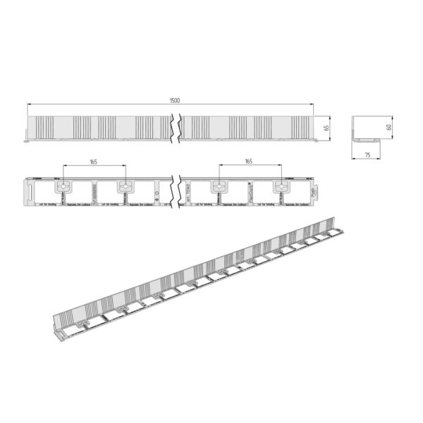 Пластиковый бордюр FLЕXCurb 60 черный